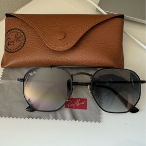 Ray Ban Black Marshal Hexagon Aviator RB3648